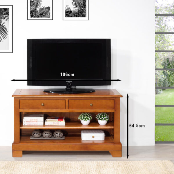 Meuble TV gabriel 16/9eme en Merisier Massif de style Louis Philippe - voir croquis