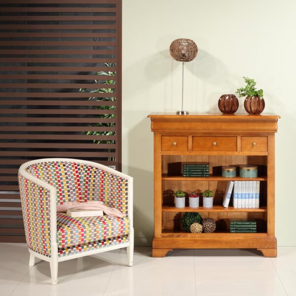 Bibus Valérie en merisier massif de style Louis Philippe Longueur 105 cm