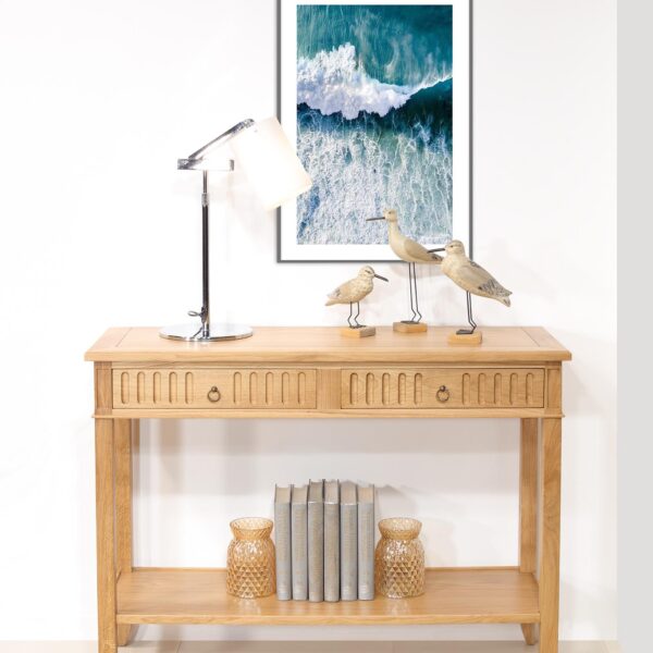 Console Eliot réalisé en chêne de style Directoire