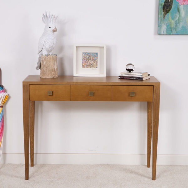 Console Louis réalisée en Chêne et Merisier de ligne Contemporaine