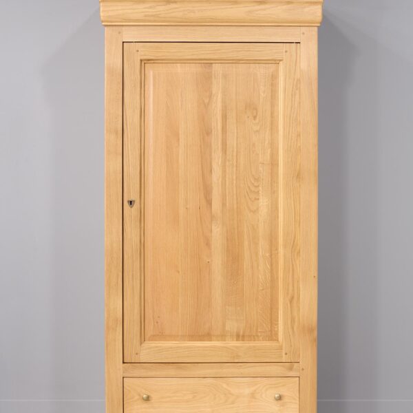 Bonnetière 1 porte 1 tiroir Louis réalisée en Chêne massif de style Louis Philippe