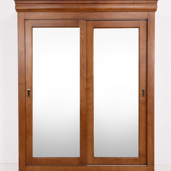 Armoire 2 portes Charlotte réalisée en Merisier Massif de style Louis Philippe PORTES COULISSANTES