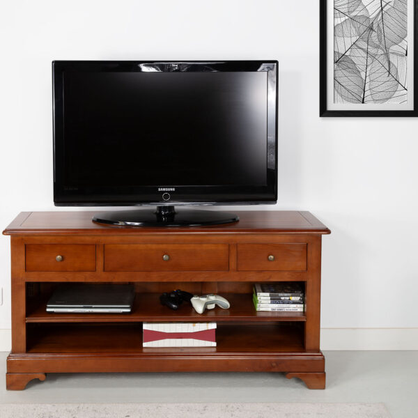 Meuble TV gabriel 16/9eme en Merisier Massif de style Louis Philippe