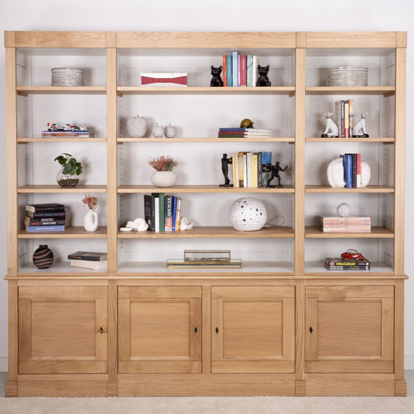 Bibliothèque 2 corps Marceau réalisée en Chêne de style contemporain