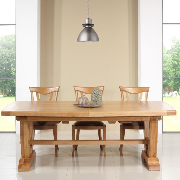 Table Monastère Eliot 220x110 réalisée en Chêne Massif avec 2 ALLONGES