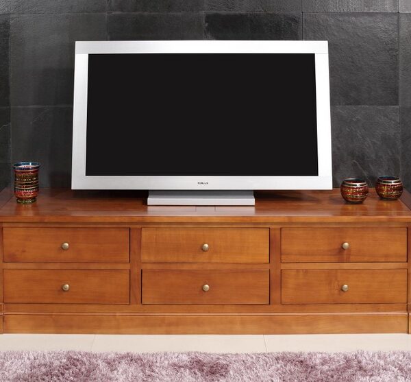 Meuble TV 16/éme Laurence réalisé en merisier de style Directoire