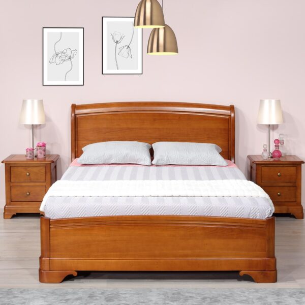 Lit Lea 180x200 en Merisier Massif de style Louis Philippe