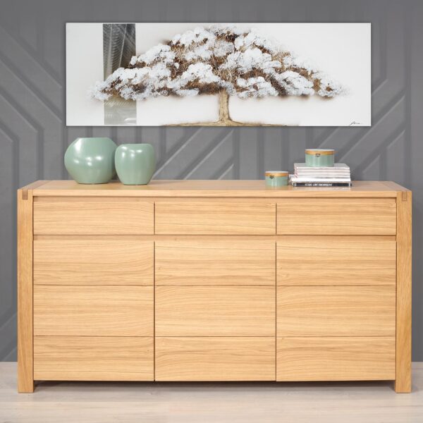 Buffet 3 portes Jean-Lin  réalisé en Chêne de Ligne contemporaine