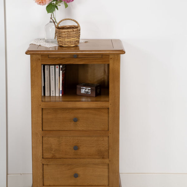 Meuble de rangement ouTéléphone Nicolas, réalisé en Chêne Massif de style Louis Philippe