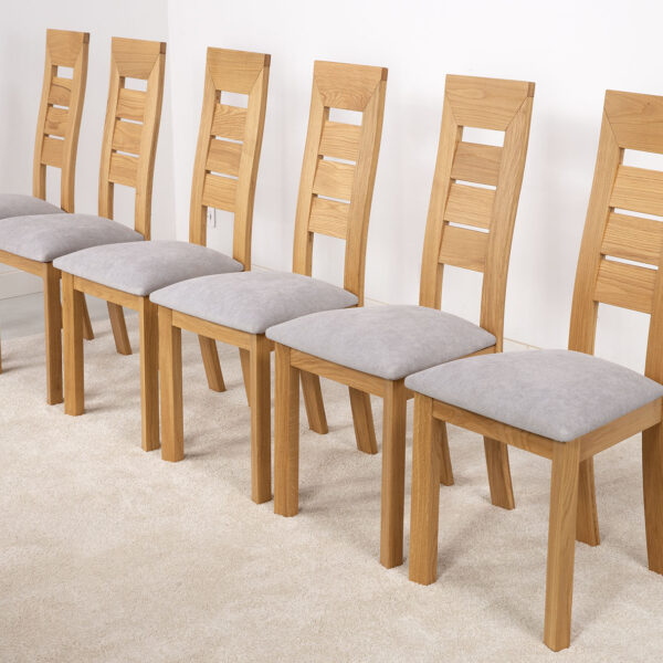 Lot de 6 Chaise Mathis réalisé en Chêne Massif Ligne contemporaine
