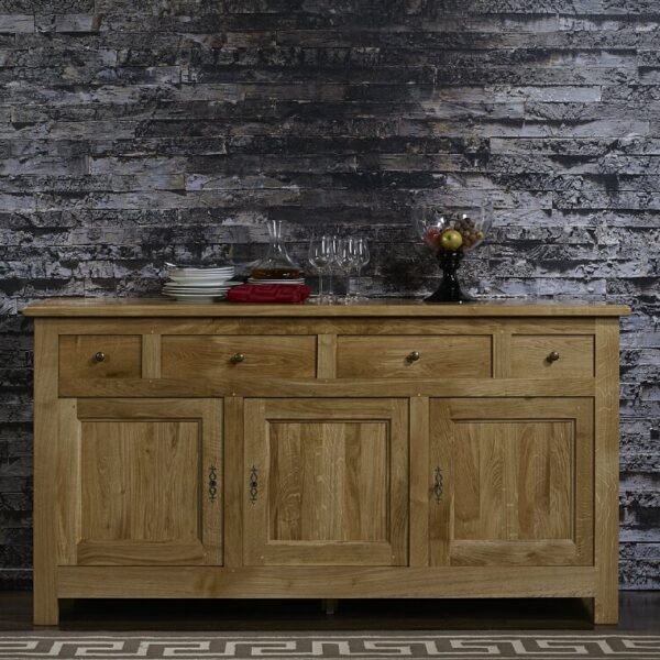 Buffet Nicolas réalisé en Chêne Massif de style Campagnard 3 portes 4 tiroirs