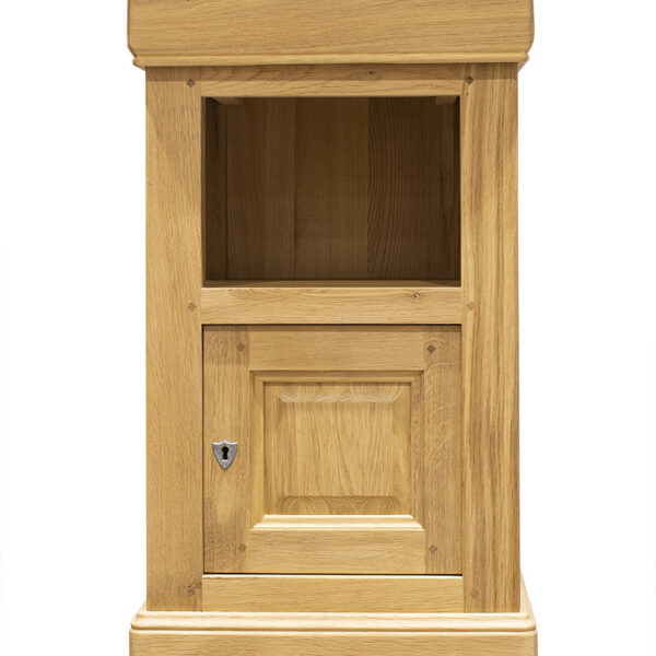 Meuble Téléphone Léo réalisé en Chêne Massif de style Louis Philippe Finition Chêne brossé  naturel SEULEMENT 1 DISPONIBLE