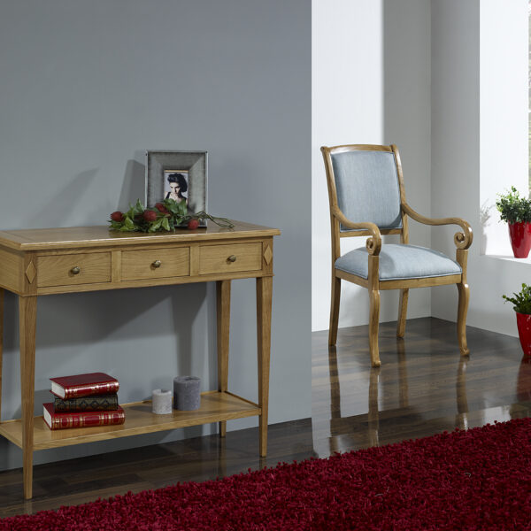 Console Mathieu réalisée en Chêne de style Directoire