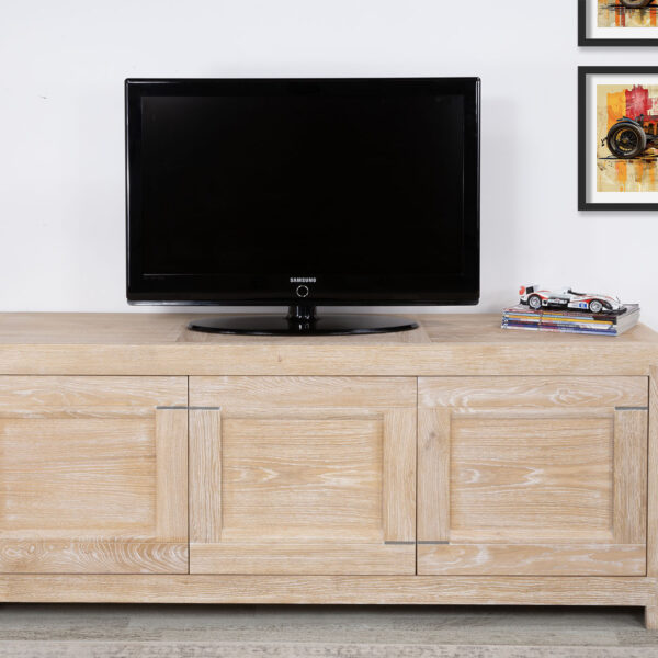 Meuble TV 16/9ème Thierry réalisé en chêne massif Contemporain