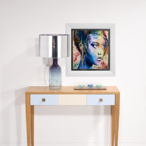 Console Louis réalisée en Chêne et Merisier de ligne Contemporaine SEULEMENT 1 DISPONIBLE