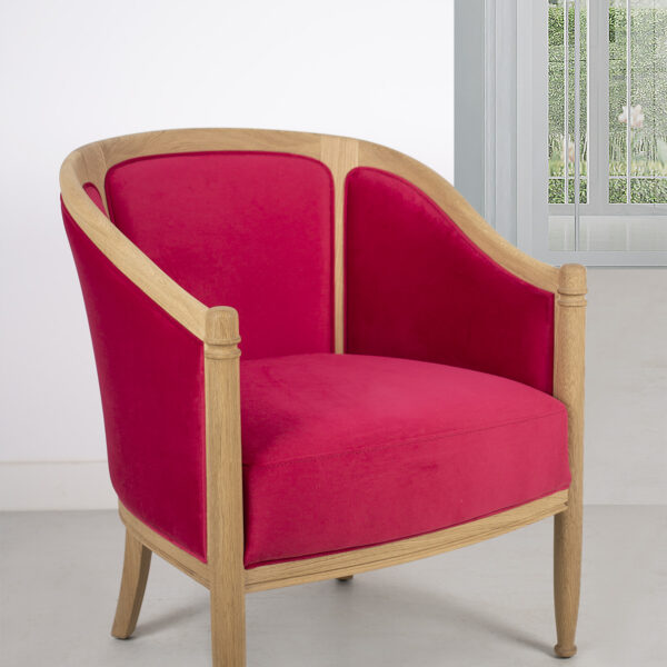 Fauteuil Cabriolet Mathieu réalisé en Chêne Massif de style Louis Philippe SEULEMENT 1 DISPONIBLE SOLDE