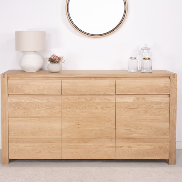 Buffet 3 portes Jean-Lin  réalisé en Chêne de Ligne contemporaine Finition chêne Brossé